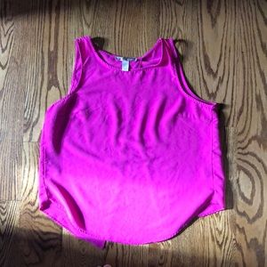 Split Back Hot Pink Tank